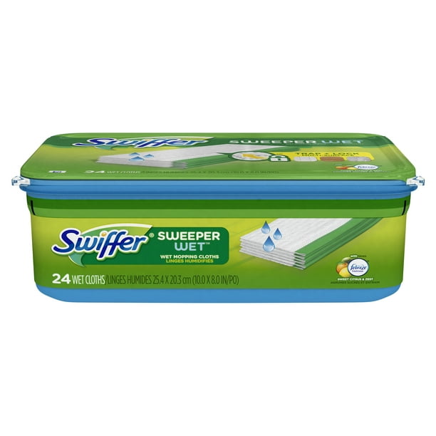 Swiffer Sweeper Wet Mopping Pad Refills W/febreze Sweet Citrus Zest Scent 12ct for sale online